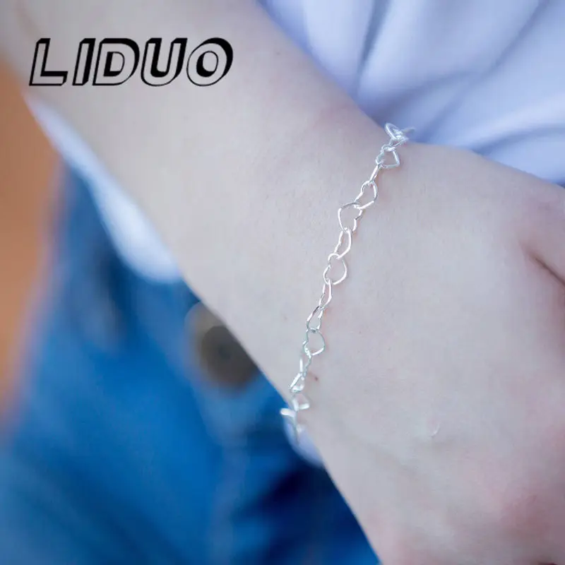 LIDUO корейские браслеты и ножные в форме сердца для женщин 2019 модные