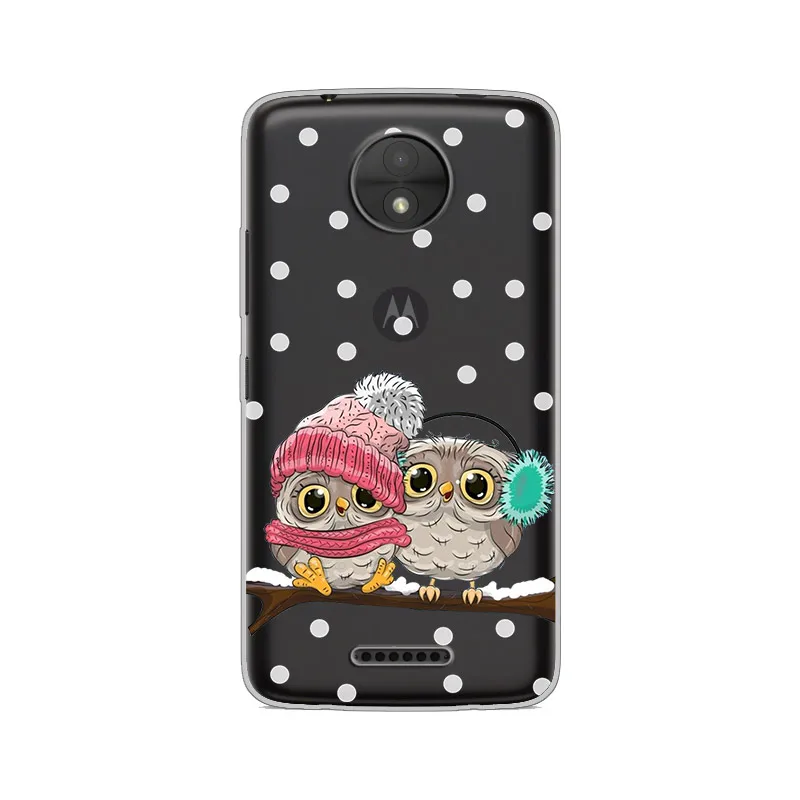 Ciciber Животные Сова для Motorola Moto C Z2 Z3 ONE P30 G4 G5 G5S G6 E3 E4 E5 Play Plus Power M X4 чехол мягкий