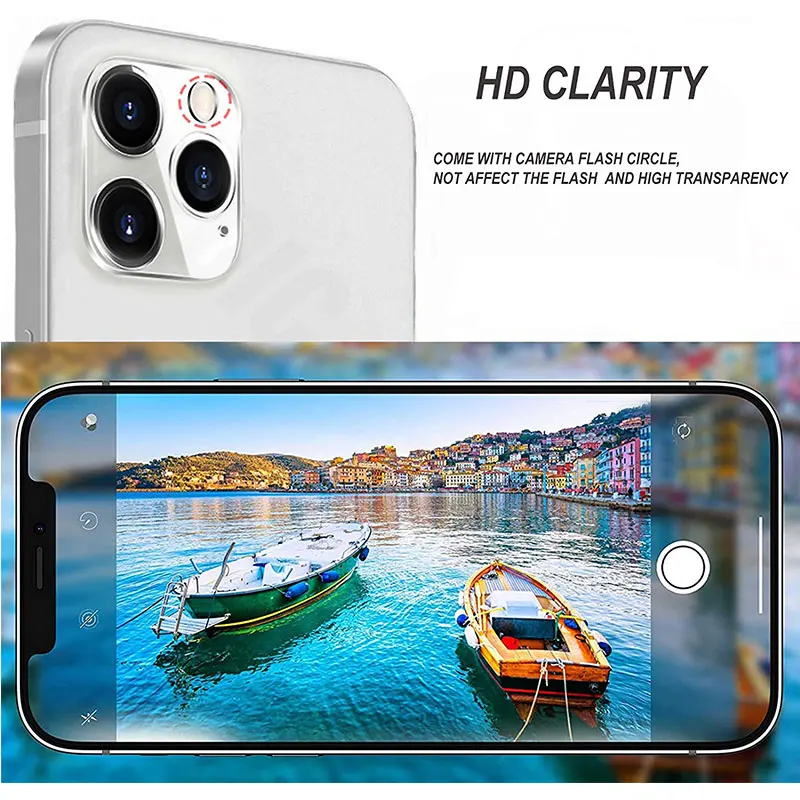 3Pcs Full Cover Camera Lens Protection Glass For iPhone 12 11 Pro Max XS Tempered X XR 8 7 Plus Back | Мобильные телефоны и