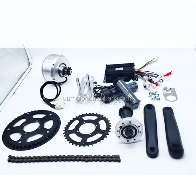 

mid drive brushless dc gearless 48v 500w electric bike conversion kit