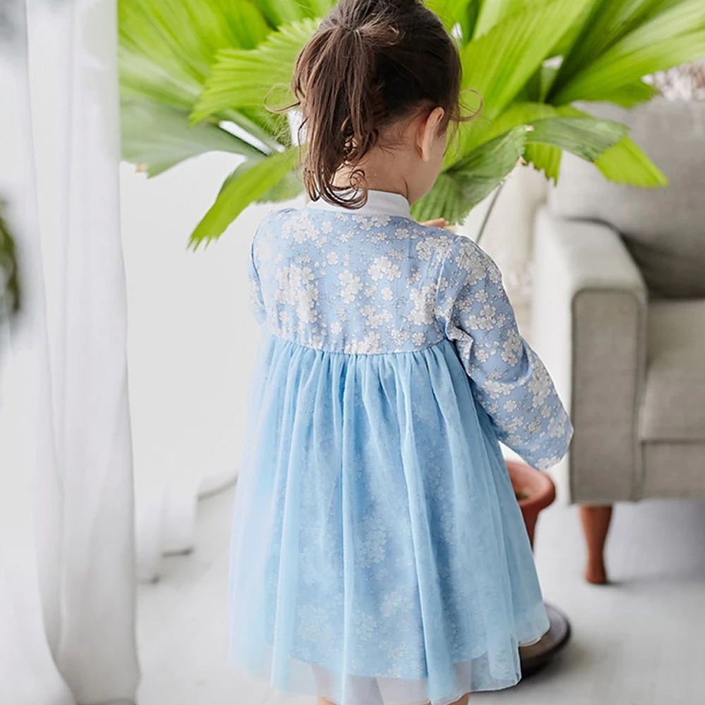 Детское традиционное платье Hanbok для девочек в Корейском стиле милое детвечерние