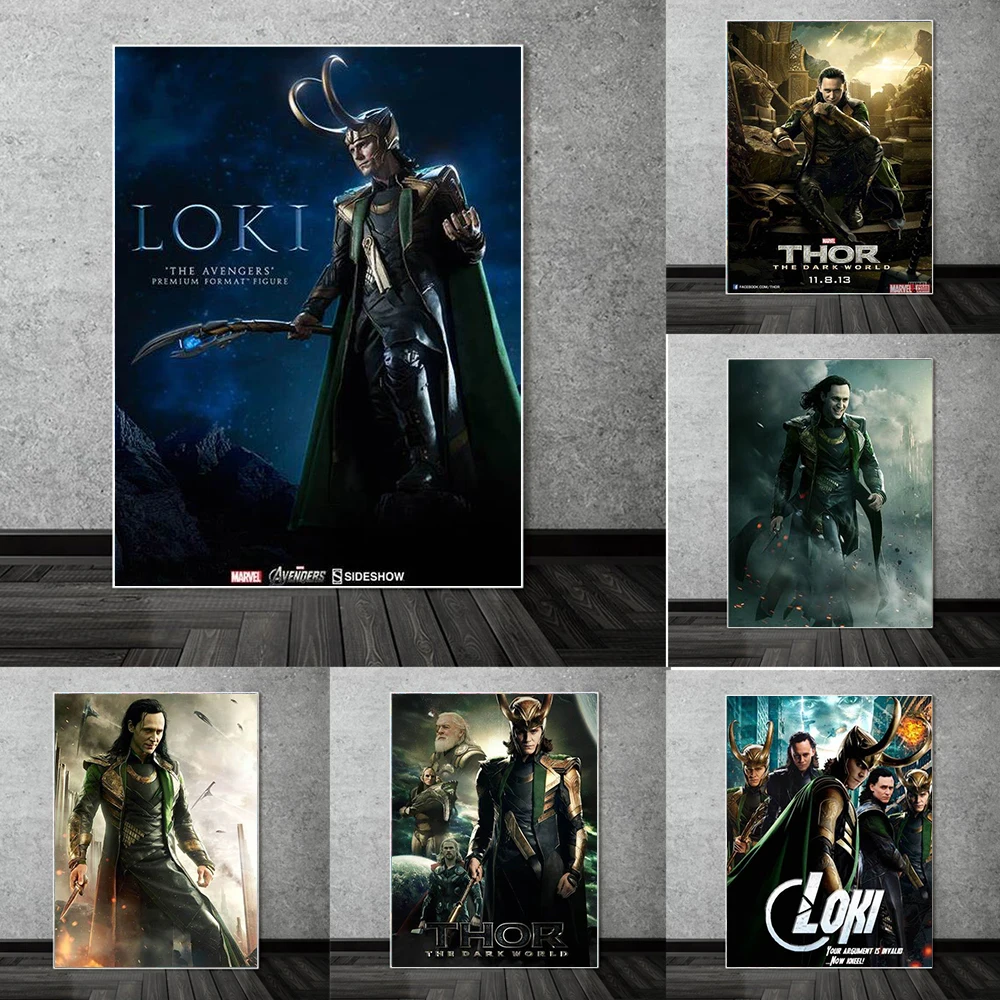 Постер на холсте фильма Marvel Loki Мстители том Хиддлстон настенные картины