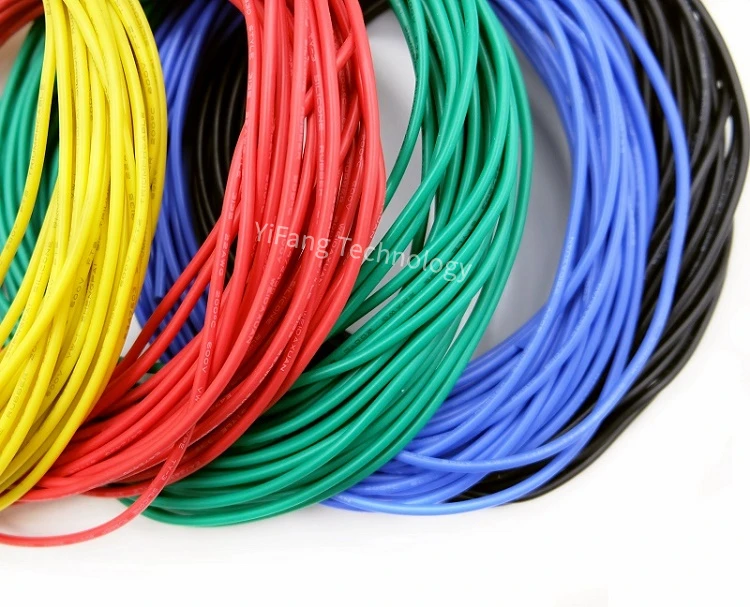 Фото Медный провод, мягкий силикон, 32 30, 28, 26, 24 AWG, UL3239, изолированный, 3 кВ, гибкий электронный кабель для светодиодного освещения «сделай сам» №4