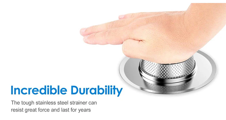 Kitchen Sink Strainer Stainless Steel Drain Filter Strainer L/M/S size bathroom drain hair catcher bath stopper waste plug sink