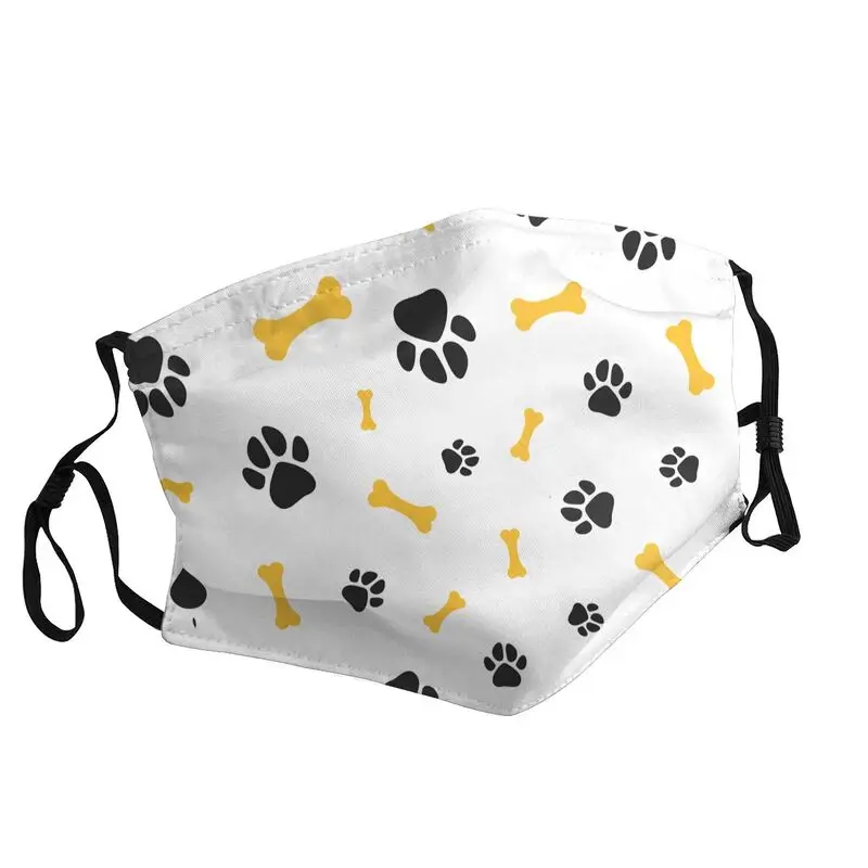 

Маска для лица моющаяся с узором «лапы и кости»