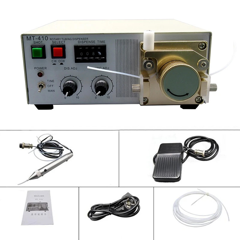 

Original Manual Automatic MT-410 Peristaltic Glue Dispenser Machine 30W Compatible For 502 Instant Quick-drying Liquid Anaerobic