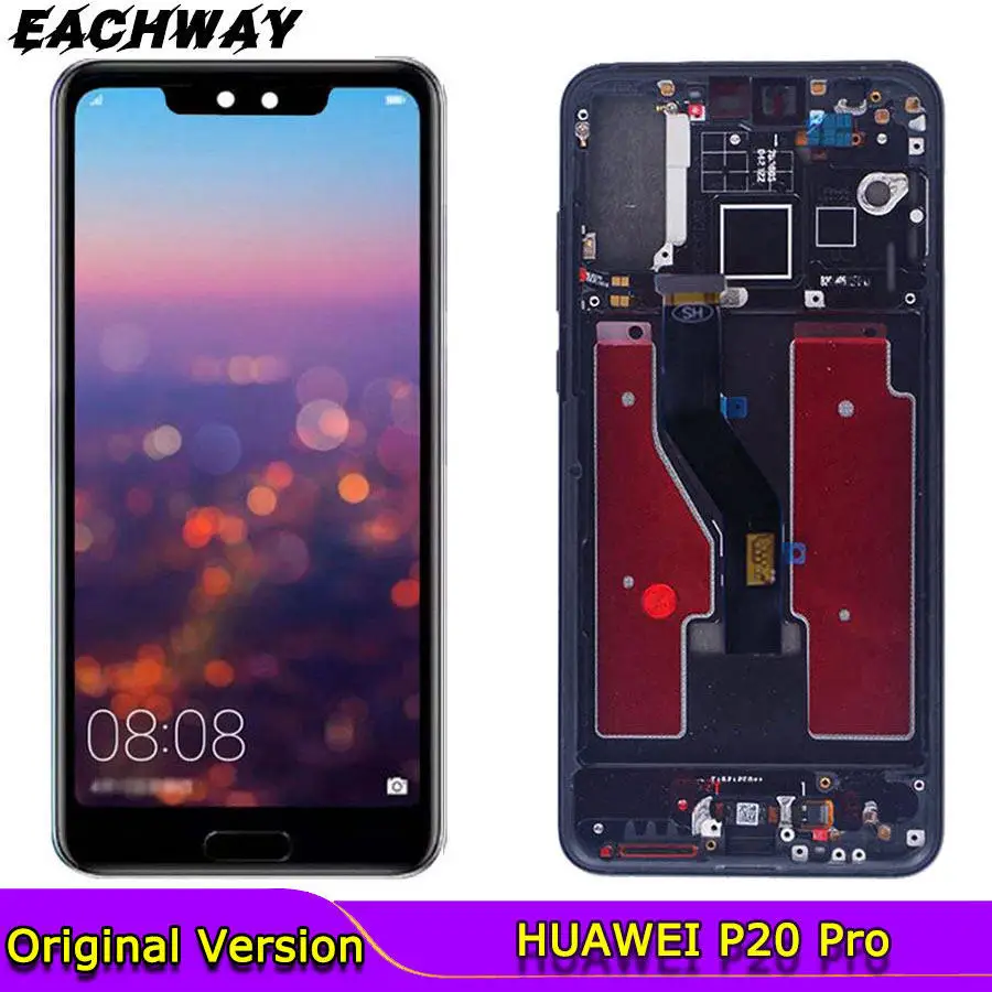 TFT ЖК дисплей Huawei P20 Pro дигитайзер сенсорного экрана в сборе с рамкой 6 1 дюйма