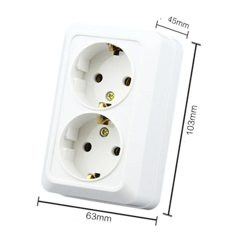 Белый (Германия) 16A Водонепроницаемый анти-УФ поверхностного монтажа Мощность