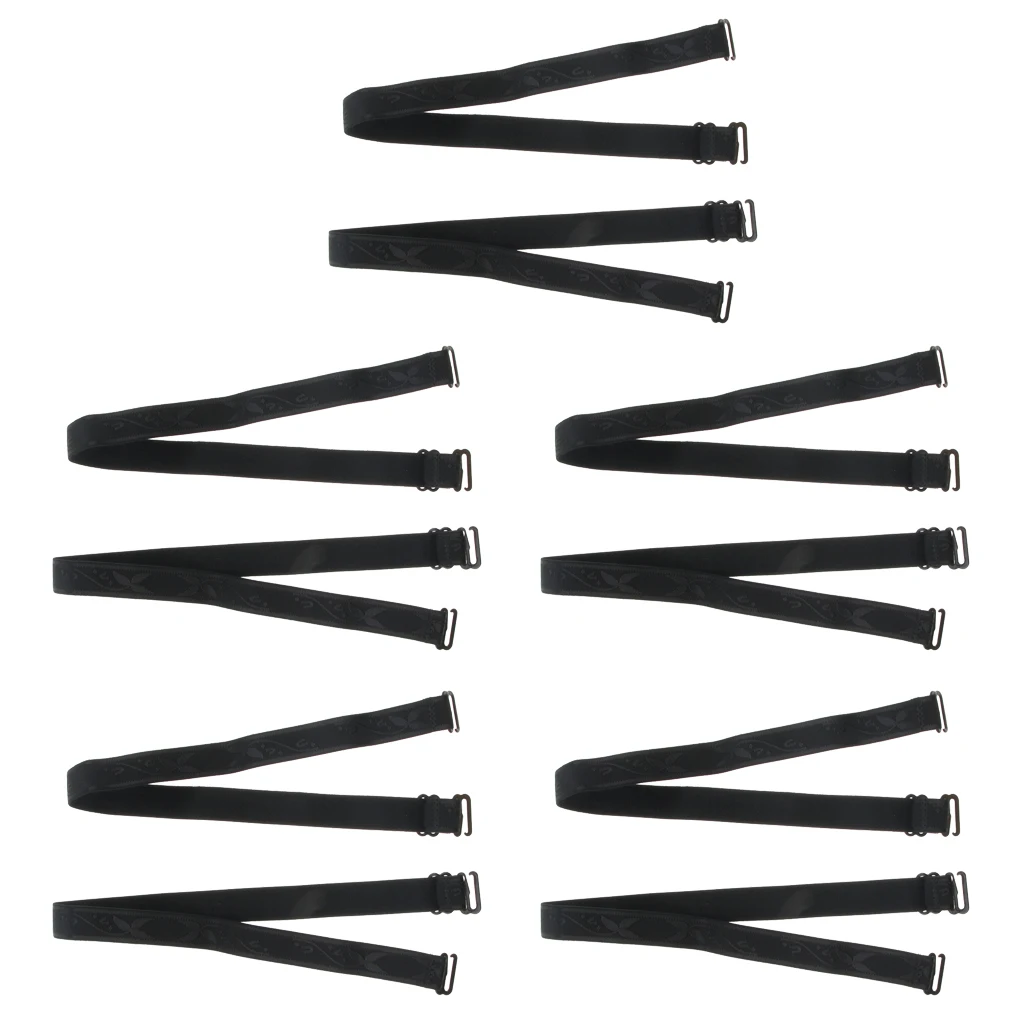 

5 Pairs Womens Elastic Adjustable Shoulder Bra Strap Replacement