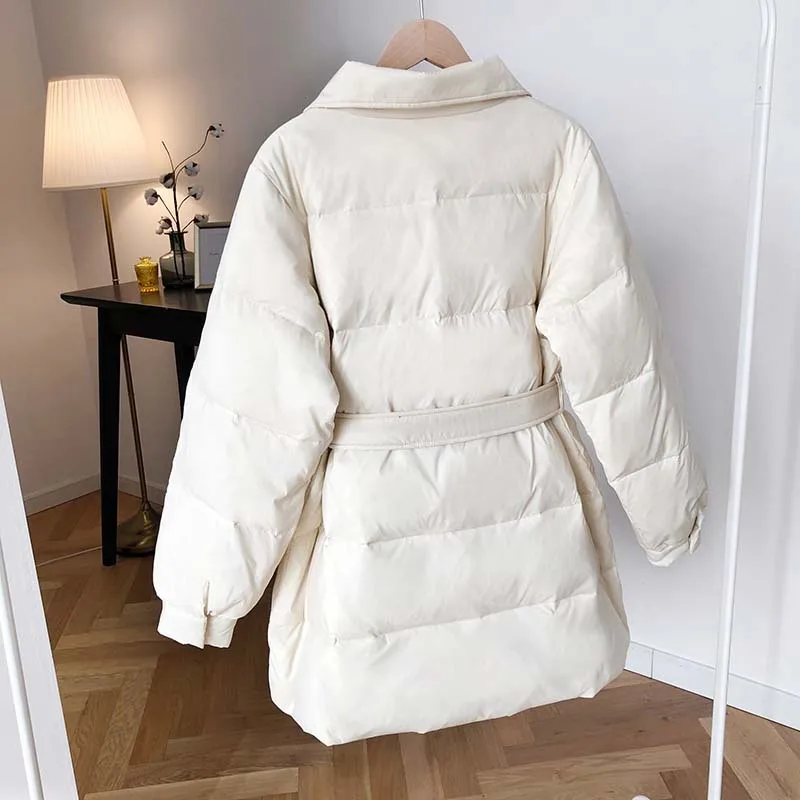 Новый стиль зимний женский темперамент утолщенный модный светильник пуховик на