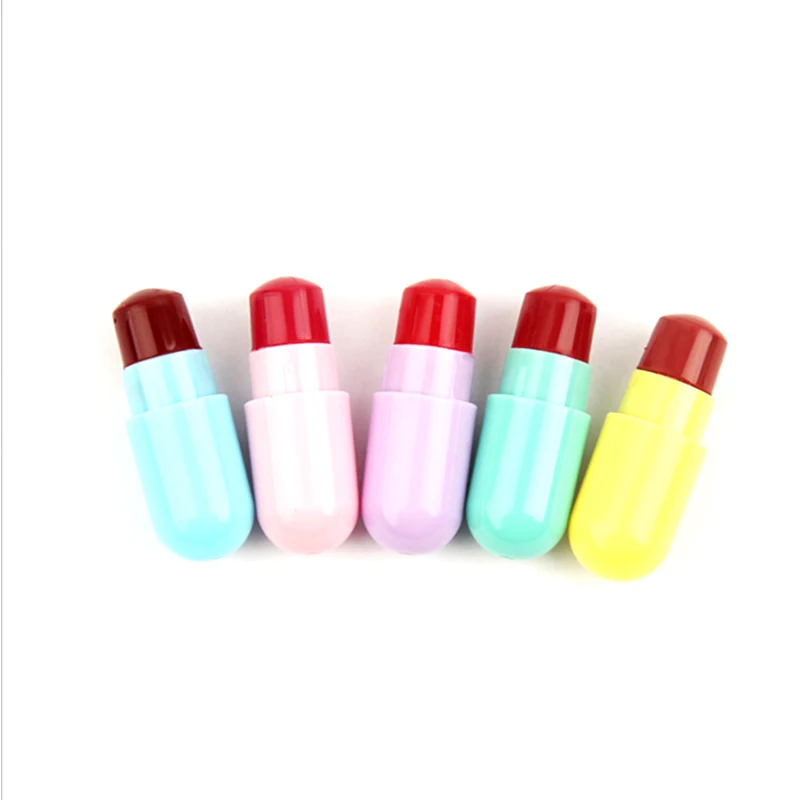 

5pcs Capsule Small Lipstick Set Waterproof Non-Stick Cup Moisturizing Matte