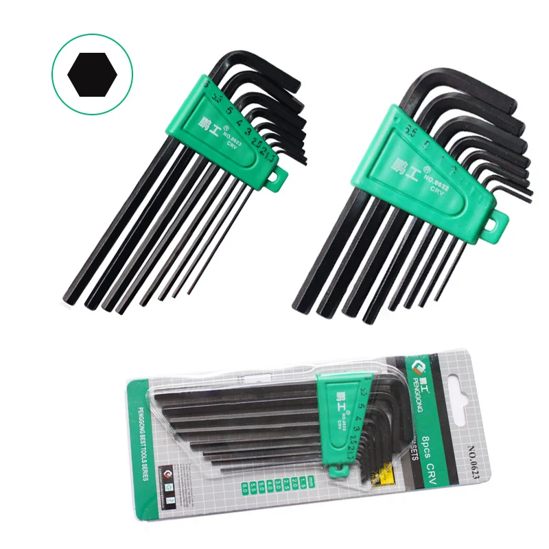 8 шт./компл. шестигранный ключ гаечный l ручка винты аппаратный для ремонта