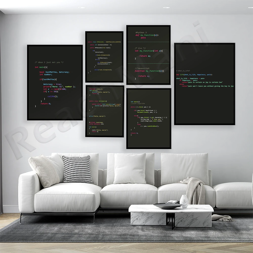 Программатор jhtml питон Java sql-настенная живопись холст Постер печать Офисная