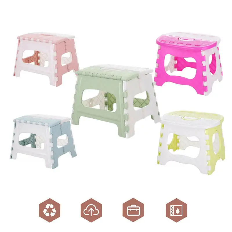 Plastic Multi Purpose Folding Step Stool Kids holding stool camping Home Train Outdoor Foldable Outdoor Garden Bathroom Fishing