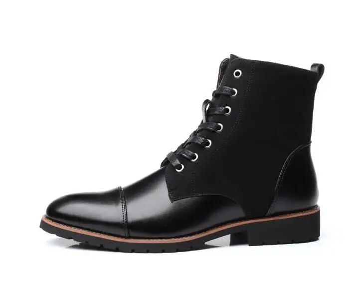 

Men's Fashion Casual Martin Boots Fluent Sewing Boots Outdoor Waterproof Non-slip Boots Plus Size 38-48