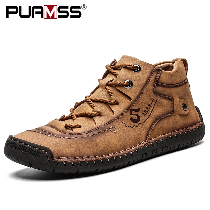 Мужская зимняя обувь сохраняющая тепло мужские ботинки на меху высокое качество