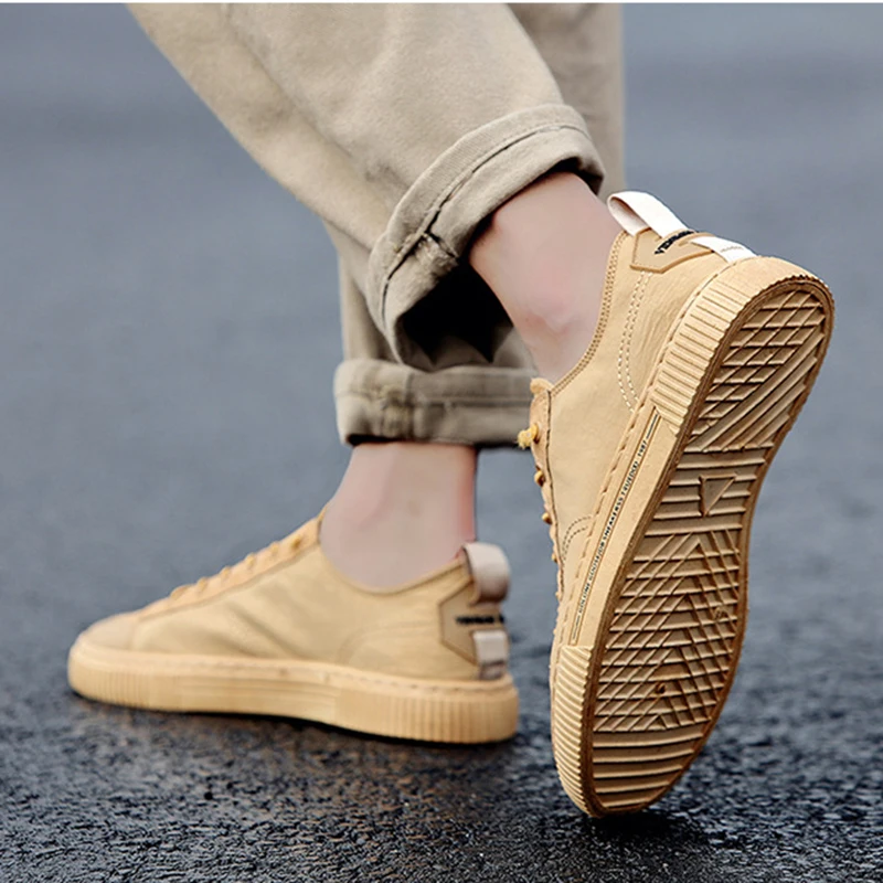 Мужская повседневная парусиновая обувь TaoBo осенняя дышащая с низким верхом в