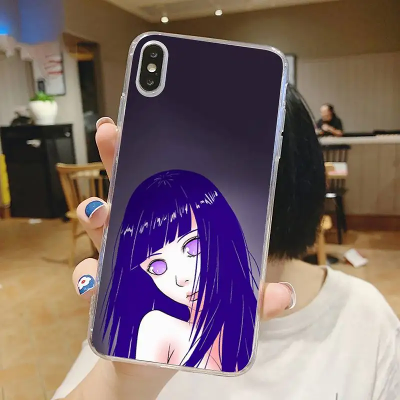 

Japan Hyuga Hinata Naruto Anime Phone Case Transparent for iPhone 6 7 8 11 12 s mini pro X XS XR MAX Plus