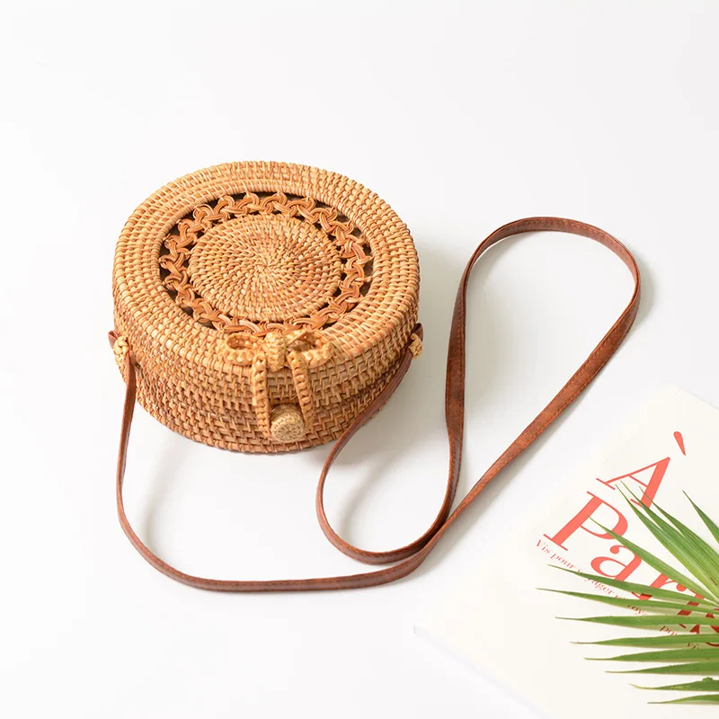 Ротанговая корзина с вырезами ins антикварная художественная ручная плетеная