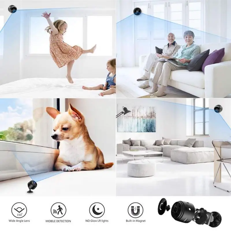 1080P Camcorder Mini WIFI IP Camera Wireless Home Security DVR Infrared Night Vision Micro Wide Angle Web Cam Camcorders | Компьютеры и