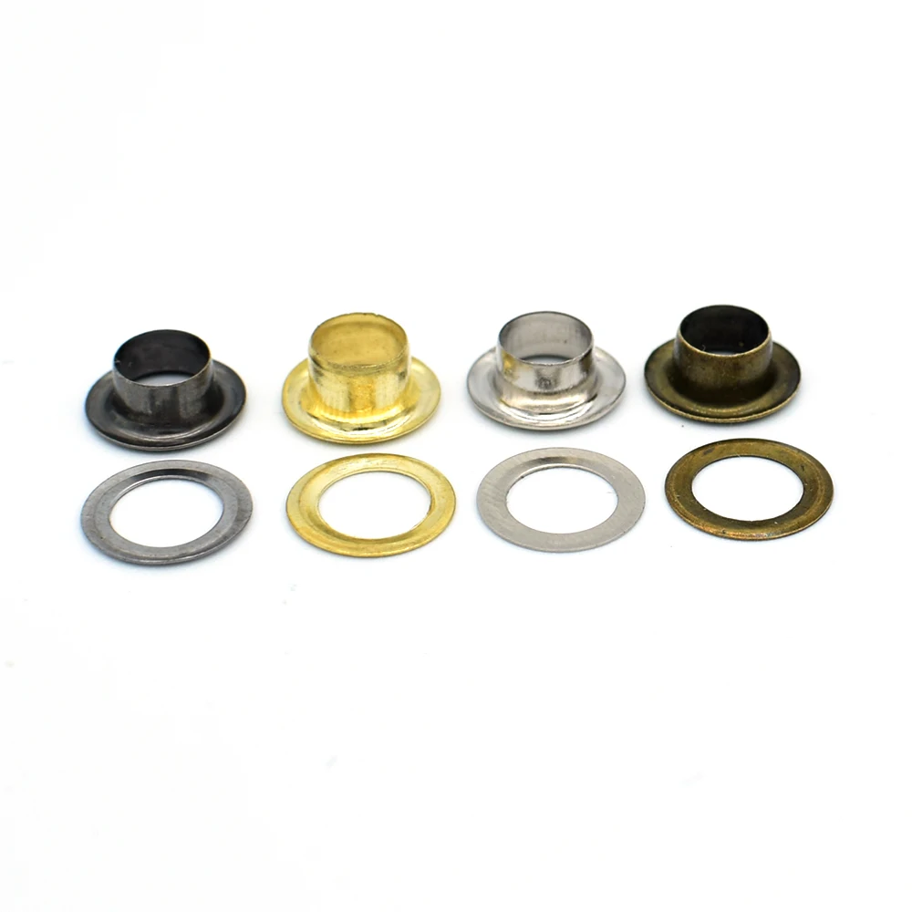 Juego de 5000 ojales de 3,5mm-6mm de plata/Negro/bronce/dorado con arandela, accesorios para cintur&oacute;n de ropa de costura artesanal a granel, DIY-4