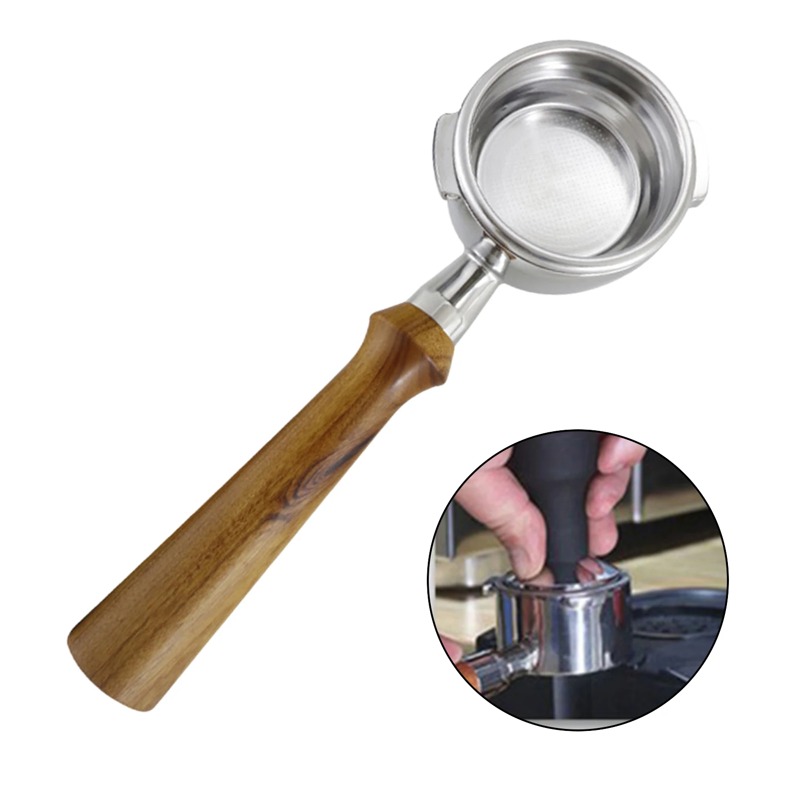 58 мм ручка для кофе без дна портативная кофемашина посуда фильтрующая корзина |