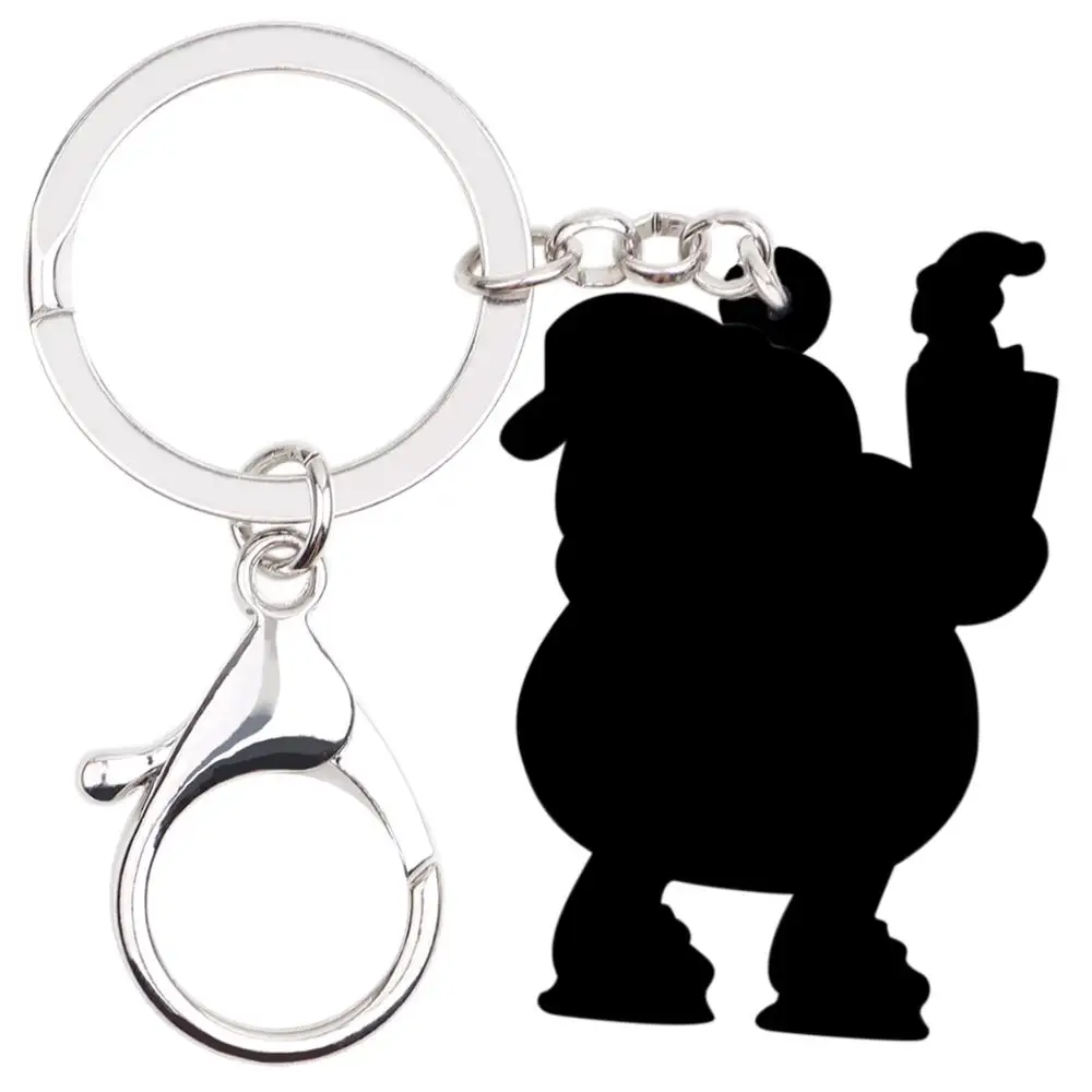 Акриловый Рождественский брелок WEVENI для ключей с надписью Happy катание на лыжах