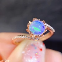 kjjeaxcmy fine jewelry 925 sterling silver inlaid natural stone opal noble gemstone lady women female new ring support test