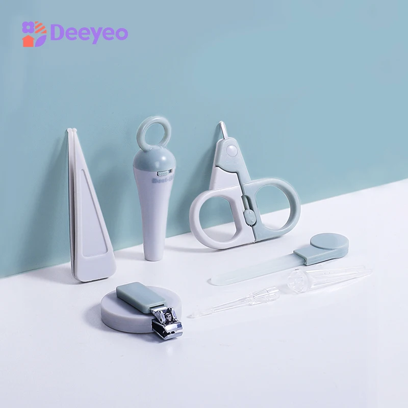 

Deyo Baby Safety Nail Clippers Scissors Cutter Nail Trimmer Healthcare Kit Newborn Daily Manicure Tool Nail Clipper 6Pcs/Set