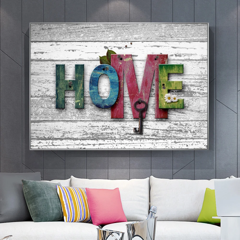 Красочные постеры для дома с надписями слоганами и принтами семейная Картина на
