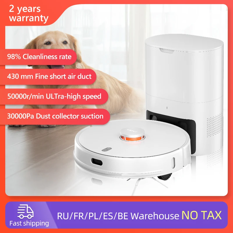 

Lydsto R1 Vacuum Cleaner Robot Auto Emptying Dust Integrated Robot 2700pa Low Noise APP Control Sweep Mop Planed LDS Smart Home