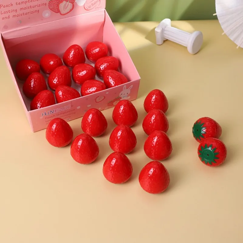

2pcs Strawberry Moisturizing Makeup Lip Balm Remove Lip Lines Nutritious Lip Gloss Cosmetic Lip Color Lipstick Lip Care