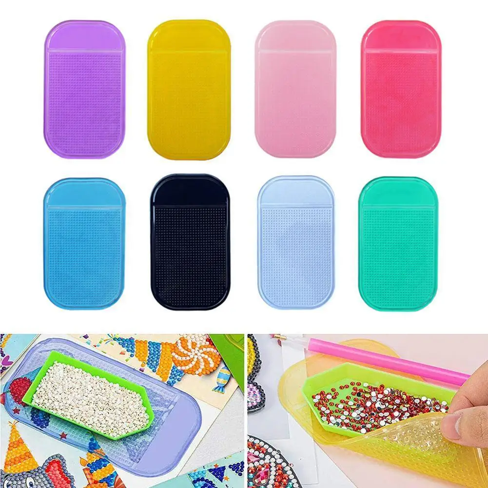 

3 шт. липкий коврик для алмазной картины, инструмент «сделай сам», поднос для алмазной вышивки, держатель, идея для хранения лотка 5D, аксессуары для алмазной вышивки