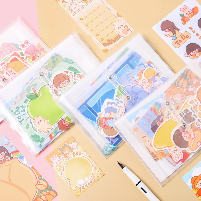 

Cute Cartoon Diy Account 4 See Carp Material Package Jelly Bean Girl Series Fresh Message Decoration Material Paper