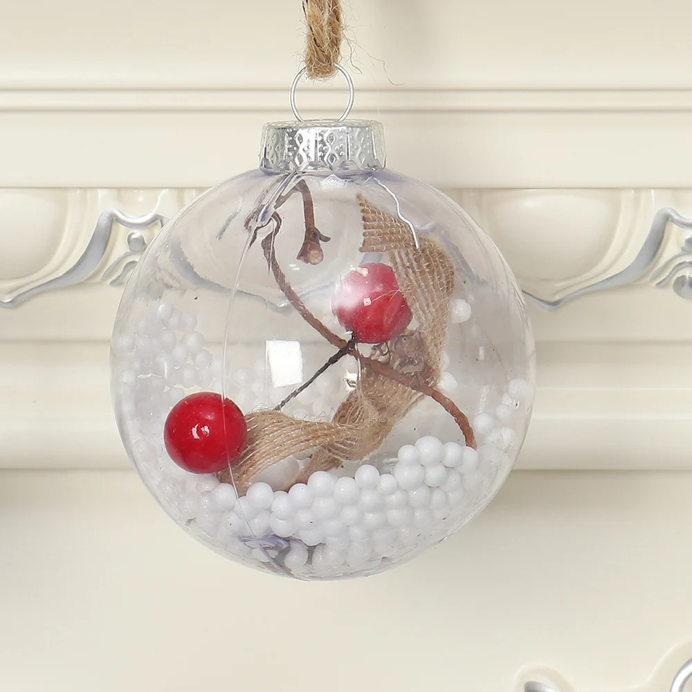 Рождественские украшения детские игрушки прозрачный пластиковый мяч
