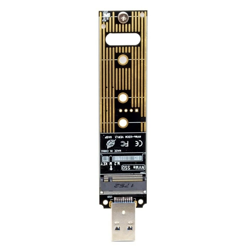

M.2 Nvme Ssd к Usb адаптеру, M.2 Ssd для типа карты, высокая производительность 10 Гбит/с Usb 3,1 Gen 2 мост чип, использовать как портативный Ssd, U