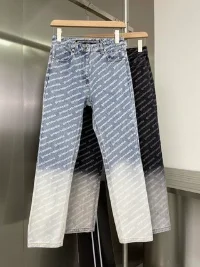 

110200 New Style Spring Summer Classic Letter Logo Print Pants Fashion Change Design Casual Versatile Denim Trousers A2