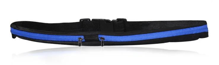 Blue Double Pocket Для женщин и мужчин, бег, поясная сумка, Забавный Водонепроницаемый пояс-сумка, велосипедная решетка радиатора для спортивных авто, Бум Сумки sac banane saszetka na biodra - Цвет: Blue Double Pocket
