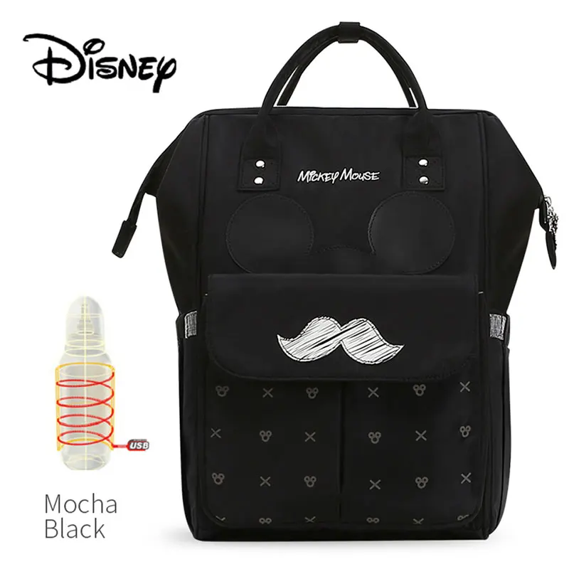 Сумка для подгузников disney, рюкзак, детские сумки для мам, мокрая сумка, модный органайзер для подгузников для мам и мам, коляска с Микки и Минни, Usb - Цвет: bb0056