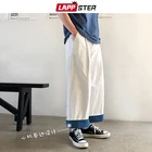 Штаны-шаровары LAPPSTER мужские в стиле Kpop, уличная одежда в стиле Харадзюку, свободные штаны-карго, хлопковые повседневные Джоггеры в стиле пэчворк, лето 2021