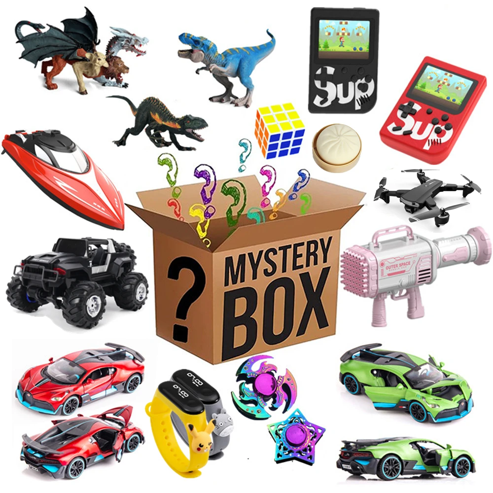 

Lucky Mystery Boxes,birthday gift,have the opportunity to open:digital products,Remote control toys,supercar models,Drone
