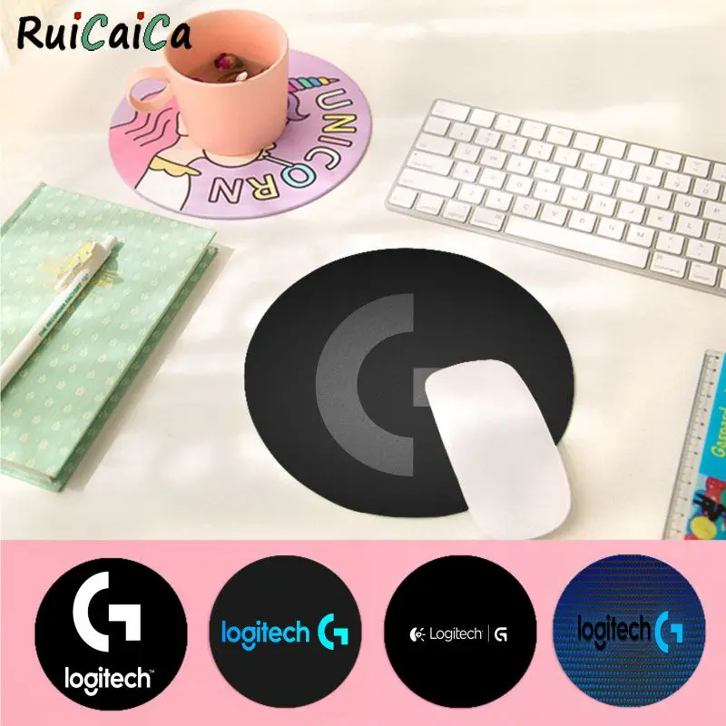

Крутые модные круглые настольные коврики для ноутбука Logitech с логотипом, коврик для мыши, нескользящий коврик для ноутбука, коврик для мышки,...