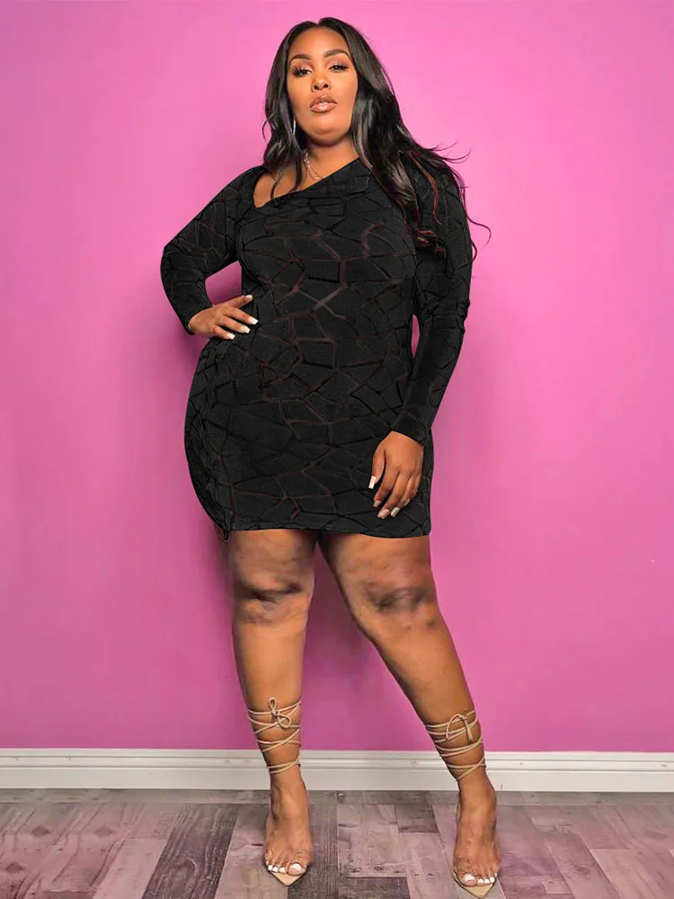 Облегающие платья для женщин больших размеров прозрачные сексуальные короткие с