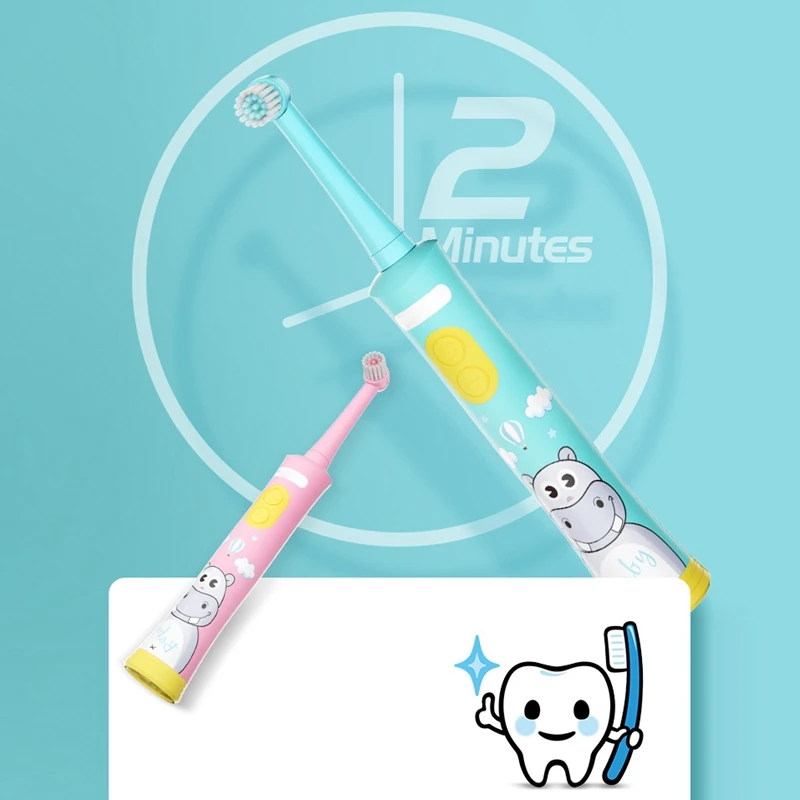 Перезаряжаемая электрическая зубная щетка для детей забота о Десне вращающаяся