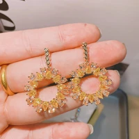 hibride charms waterdrop trendy women earrings cubic zircon drop earring for bridal wedding party accessories bijoux e 1033