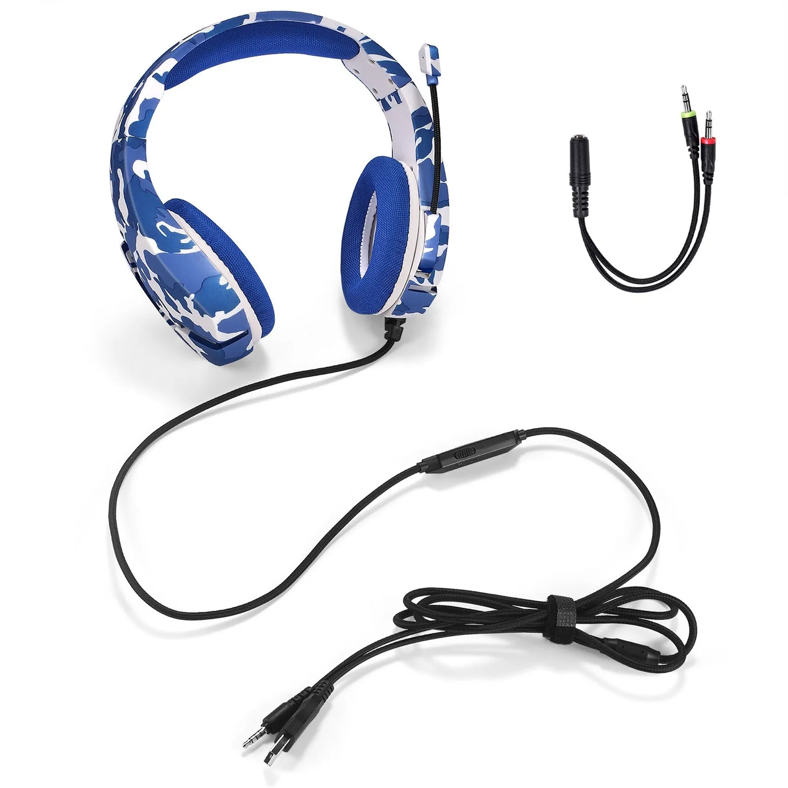 

J10 Gaming Headphones with Over-Ear Microphone, Gamer Stereo Headphones, Deep Bass