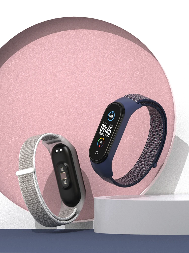 

Mijobs For Xiaomi Miband Mi Band 6 5 Smart Strap Bracelet Nylon NFC Global Version Amazfit Band 5