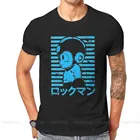 Мега человек Rockman игра синий комплект из двух частей: Дизайнерская футболка с рубашка в винтажном стиле гранж летнее платье размера плюс хлопок мужская спортивная одежда в стиле Харадзюку футболка с круглым вырезом футболки