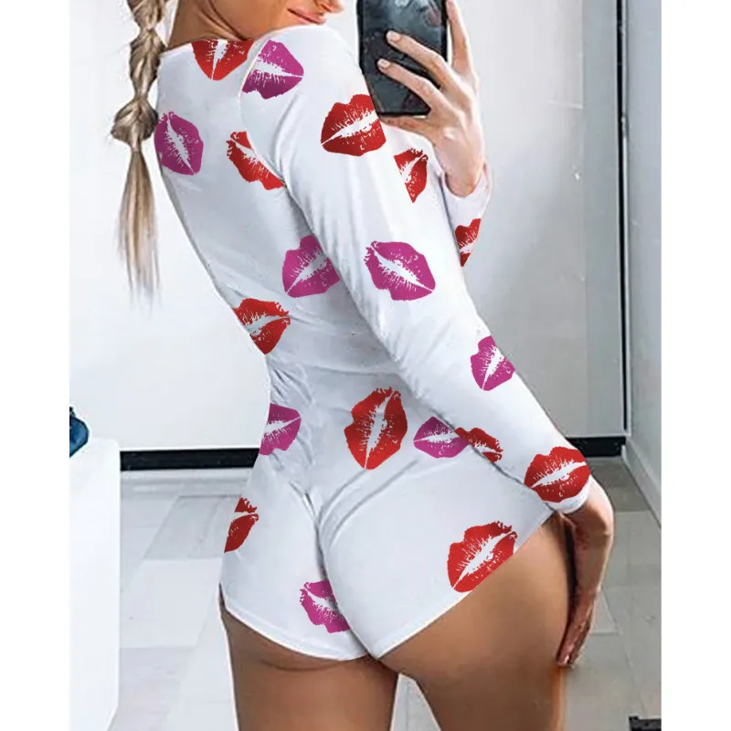 

2020 New Women's Lady Sexy Romper Bodycon Casual Jumpsuit Romper Long Sleeve Shorts Leotard Home Wear Tracksuit Playsuit Pajama