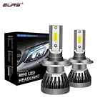 EURS 1 пара COB H7 светодиодный H4 H1 H11 Противотуманные фары 9005 9006 HB3 HB4 мини лампа для автомобильных фар 6000lm светодиодный противотуманный фонарь Авто лампы для стайлинга автомобилей